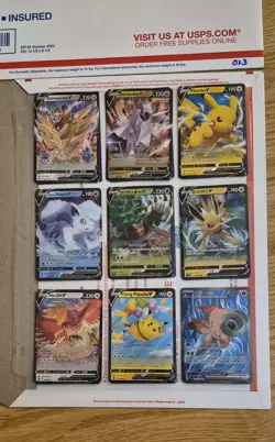 pokemon card binder collection lot english 54 Cards ex,v,full art,reverse. #013 - Image 1
