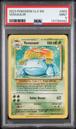 PSA 9 Venusaur 003/034 Trading Card Game Classic Holo - Image 1