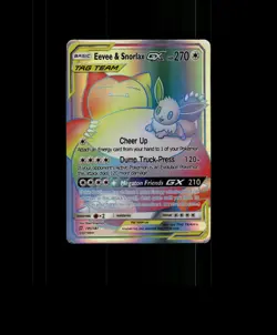 Fan-Art READ DESCRIPTION BELOW HOLO Eevee Card Snorlax Pokemon Card p3 - Image 1