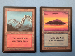 MTG Beta Edition, Mountain and Island! 1993 Vintage Magic! - Image 1