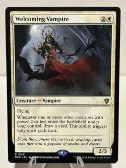 Welcoming Vampire 91 R Commander: Murders at Karlov Manor NM MTG - Image 1