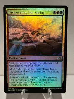 Invigorating Hot Spring 223 U Kamigawa: Neon Dynasty FOIL NM MTG - Image 1