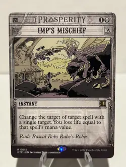 Imp's Mischief 15 R Outlaws of Thunder Junction: Breaking News NM MTG - Image 1