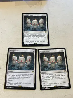 3 x mtg Moogles' Valor, Final Fantasy VI, unplayed - Image 1