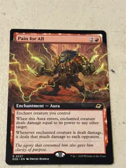 mtg borderless Pain for All, enchantment, Edge of Eternities, unplayed - Image 1