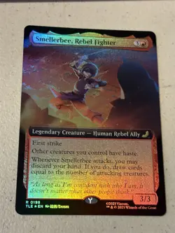 mtg borderless foil Smellerbee Rebel Fighter, Avatar the Last Airbender Eternal - Image 1