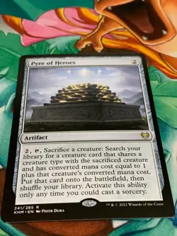 C970 MAGIC THE GATHERING PYRE OF HEROES #241 KALDHEIM NM-LP MTG RARE - Image 2
