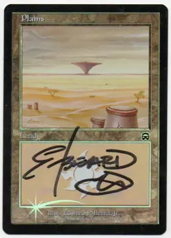 MTG M:tG MERCADIAN MASQUES Plains FOIL - SIGNED by Edward P. Beard, Jr.! - Image 1