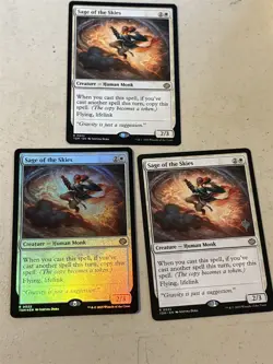 3 x mtg Sage of the Skies, 1 foil, 1 promo pack, Tarkir Dragonstorm, unplayed - Image 1