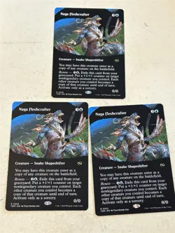 3 x mtg borderless Naga Fleshcrafter, Tarkir Dragonstorm, unplayed - Image 1