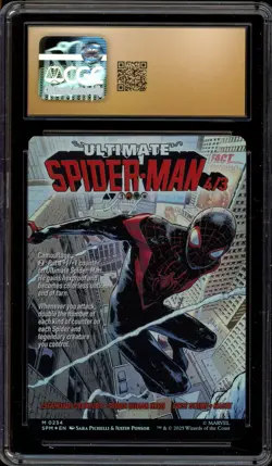 Magic MTG Miles Morales Spider-Man Mythic Foil Borderless #0234 CGC 10 Pristine - Image 2