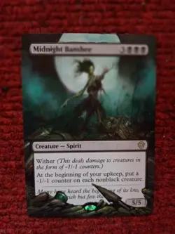 Midnight Banshee MTG Lorwyn Eclipsed Commander Hand Painted Extended Altered Art - Image 2