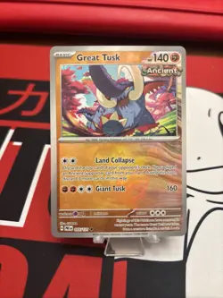 Pokemon TCG Great Tusk Master Ball 055/131 Prismatic Evolutions Uncommon NM - Image 1