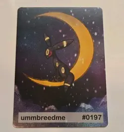 Umbreon (ummbreedme) #197 Set Hit Holo Gen 2 Pookiemoot Fan Art - Pokemon 0197 - Image 1