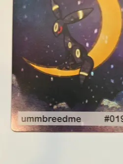 Umbreon (ummbreedme) #197 Set Hit Holo Gen 2 Pookiemoot Fan Art - Pokemon 0197 - Image 3