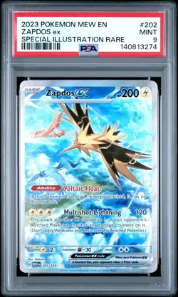 2023 POKEMON MEW EN-151 SPECIAL ILLUSTRATION RARE #202 ZAPDOS EX PSA 9 - Image 1
