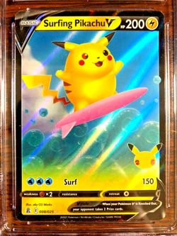 Surfing Pikachu V Ultra Rare #008 - CGC PRISTINE 10 - Celebrations - Pokemon TCG - Image 2