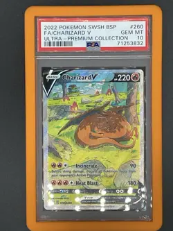 Pokemon Charizard V SWSH260 Sword & Shield Promo Full Art Holo PSA 10 - Image 1