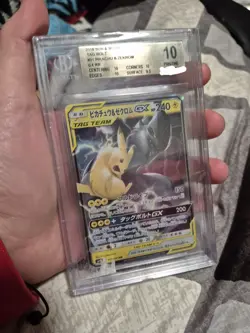 Pikachu & Zekrom GX BGS 10 2018 Pokemon Sun & Moon Tag Bolt Japanese PRISTINE - Image 1