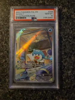 PSA 10 Quaxly 206/193 Pokemon Paldea Evolved English Illustratiom Rare - Image 1