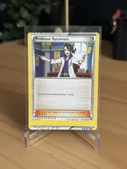 Professor Sycamore 122/146 XY MISPRINT MISCUT ERROR with Alignment Dot Pokemon - Image 1