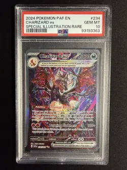 2024 POKEMON PAF EN-PALDEAN FATES SPECIAL ILLUSTRATION RARE CHARIZARD EX PSA 10 - Image 1