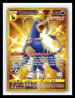 💥 Pokemon Houndoom 179/163 Secret Rare Gold Holo Single Strike Battle Styles - Image 1