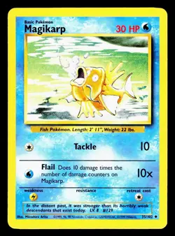 Pokemon TCG Magikarp Base Set 35/102 Unlimited Uncommon NM NP - Image 1