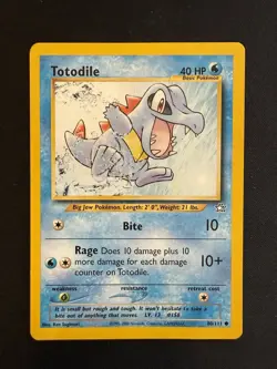 Totodile 80/111 Neo Genesis Vintage Pokemon - Image 1