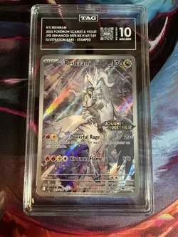 Pokemon 2025 Journey Together N's Reshiram Enhanced BSTR Box Topper #167 TAG 10 - Image 1