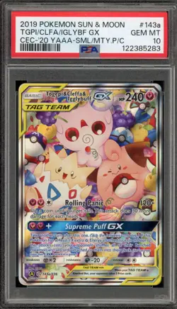 Pokemon Togepi/Cleffa/Igglybuff GX Small But Mighty Alt Art Promo #143a PSA 10 - Image 1