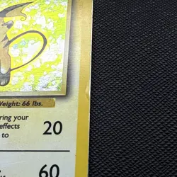 Pokemon TCG Raichu Holo Rare Card Base Set, 14/102, Vintage, Creased/Damaged - Image 4
