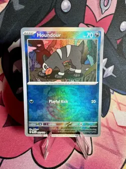 Pokemon TCG Prismatic Evolutions Houndour Master Ball Reverse Holo Card 062/131 - Image 1