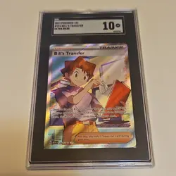Pokemon Bill's Transfer Ultra Rare Full Art Holo 194/165 SV151 SGC 10 2023 - Image 1