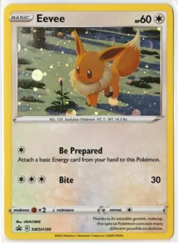 Eevee SWSH190 Cosmos Holo Pokemon Sword & Shield Black Star Promo NM - Image 1