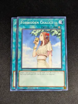Yugioh - 2x Forbidden Chalice EGO1-EN028 1st Edition Common NM - Image 1