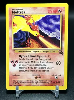 Pokemon Card - Moltres #21 Black Star Promo + Ad Card (PACK FRESH) - Image 2