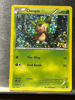 Pokemon Card Chespin McDonalds Promo 2/12 EXCELLENT/NEAR MINT Holo Promo TCG!!!! - Image 1