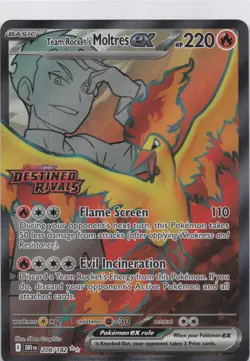 Team Rocket's Moltres ex - (Destined Rivals Stamp) 208/182 Miscellaneous Cards & - Image 1