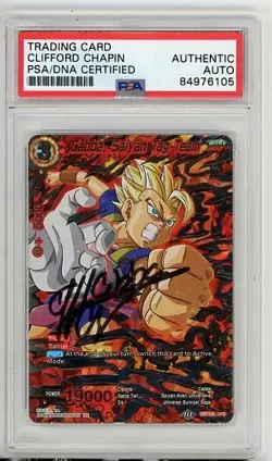 PSA Signed Clifford Chapin Dragon Ball Super Card Game TCG Cabba Saiyan Tag Team - Image 1