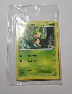 Pokemon Card Chespin McDonalds Promo 2/12 Unopened Holo Promo TCG - Image 1