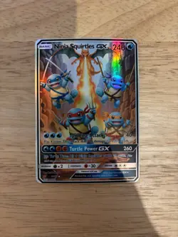 Pokemon Ninja Squirtles GX Holo Art Card - Near Mint - Image 1