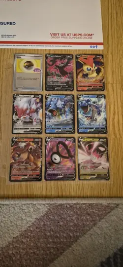 pokemon card binder collection lot english 54 Cards ex,v,full art,reverse. #009 - Image 1