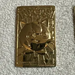 Pokemon 1999 23k Gold Plated Trading Card Burger King Promo Pikachu Jigglypuff 2 - Image 2
