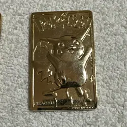 Pokemon 1999 23k Gold Plated Trading Card Burger King Promo Pikachu Jigglypuff 2 - Image 3
