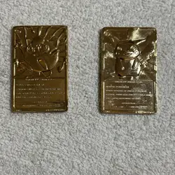 Pokemon 1999 23k Gold Plated Trading Card Burger King Promo Pikachu Jigglypuff 2 - Image 4