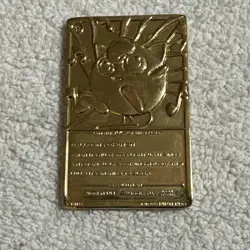 Pokemon 1999 23k Gold Plated Trading Card Burger King Promo Pikachu Jigglypuff 2 - Image 5