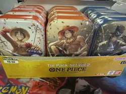One Piece Card Game Mini Tin Display Vol.2 (TS-02) OP-13 BRAND NEW SEALED TINS - Image 1