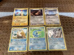 6x Pokemon English Vintage Holo Card Lot - ex Era, HGSS, DP (Played) - Image 1