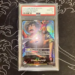 2025 Silvers Rayleigh OP12-001 English Alt Art Leader One Piece Card PSA 10 - Image 1